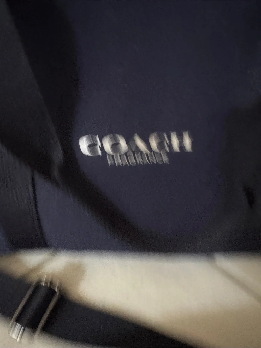 Coach Fragrance Navy Blue Weekender Duffel Travel Tote Bag Shoulder Strap
